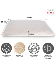 Almohada con acolchado de lana LA NATURA 2