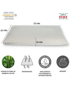 Almohada viscoelástica hipoalergénica PROTECT BAMBOO 2