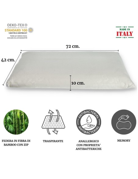 Almohada viscoelástica hipoalergénica PROTECT BAMBOO