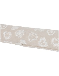 Protector de tiro lavable y extraíble 110 cm. CORAZONES BLANCOS 2