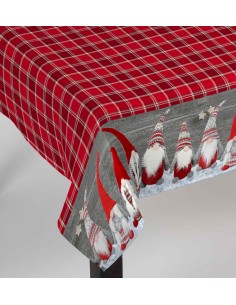 Weihnachtliches Tischtuch Digitaler Druck von Gnomen und Schach 2