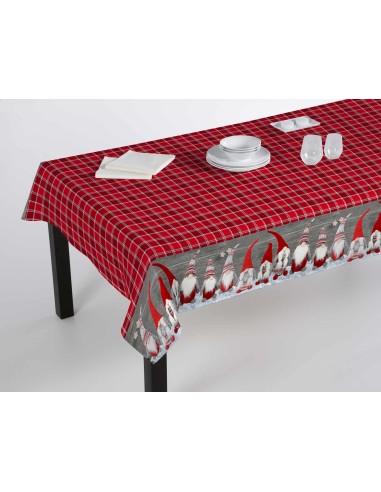 Les gnomes et les échecs d'impression numérique de nappe de Noël