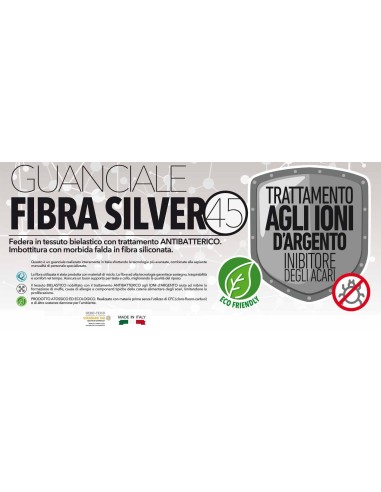 Guanciale antibatterico e traspirante FIBRA SILVER
