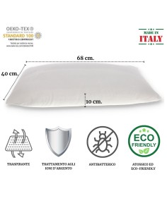 Guanciale antibatterico e traspirante FIBRA SILVER 2