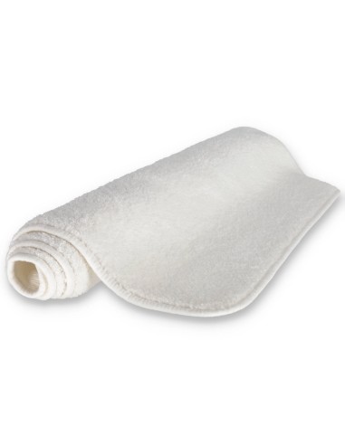 Alfombrilla de baño de algodón puro LISCIO BLANC