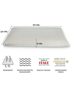 Guanciale con tessuto effetto massaggio FIBRA NO STRESS 2