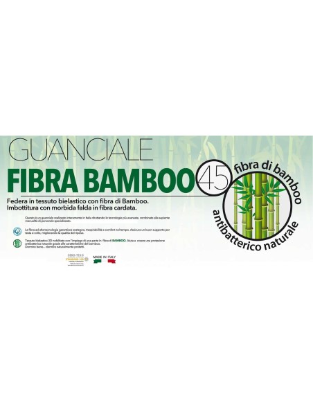 Guanciale antibatterico naturale FIBRA BAMBOO