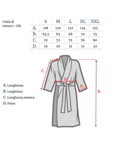 Accappatoio classico in spugna cotone MERENGUE