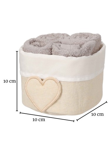 Lavados de baño con juego de cesta de tela 4 uds. SUSANNA