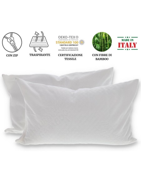 Par de fundas de almohada de bambú