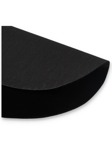 Tapis polyvalent en fausse fourrure noire ronde et nuage