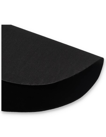 Tapis polyvalent en fausse fourrure noire ronde et nuage