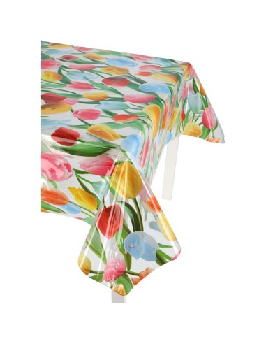 Nappe plastifiée transparente h 140 cm. par mètre CRISTAL