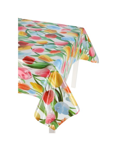 Nappe plastifiée transparente h 140 cm. par mètre CRISTAL