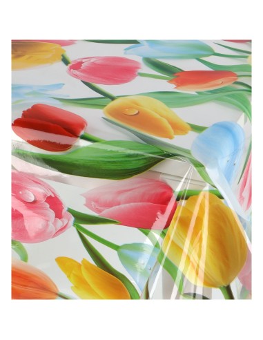 Nappe plastifiée transparente h 140 cm. par mètre CRISTAL