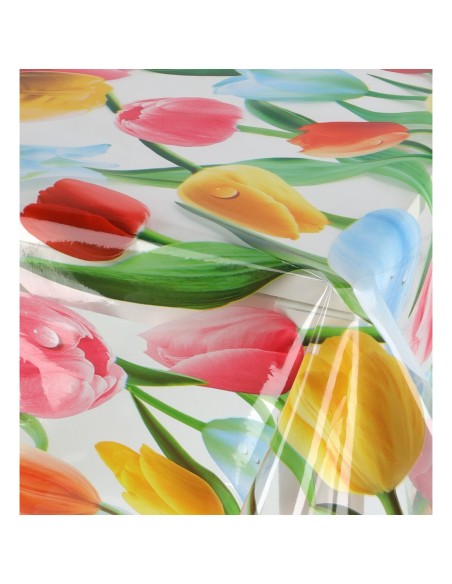 Nappe plastifiée transparente h 140 cm. par mètre CRISTAL