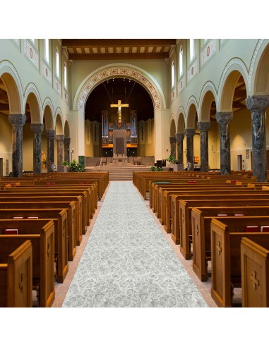 Tappeto Nuziale con pellicola largo 1 metro ROSE BIANCHE