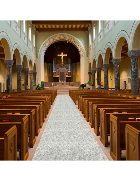 Tappeto Nuziale con pellicola largo 1 metro ROSE BIANCHE