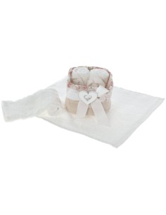 Lavette bagno con cestino set 4 pezzi GARDEN