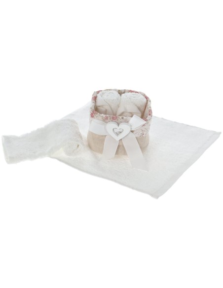 Lavette bagno con cestino set 4 pezzi GARDEN