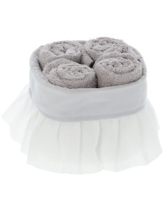 Lavette bagno con cestino set 4 pezzi GARDEN 2