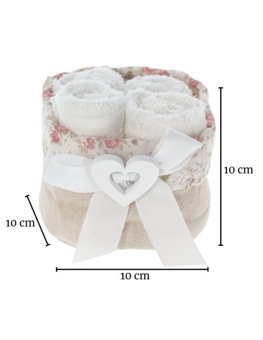 Lavette bagno con cestino set 4 pezzi GARDEN