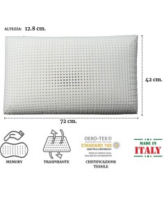 Anima guanciale Memory saponetta forata 42x72 cm. 2