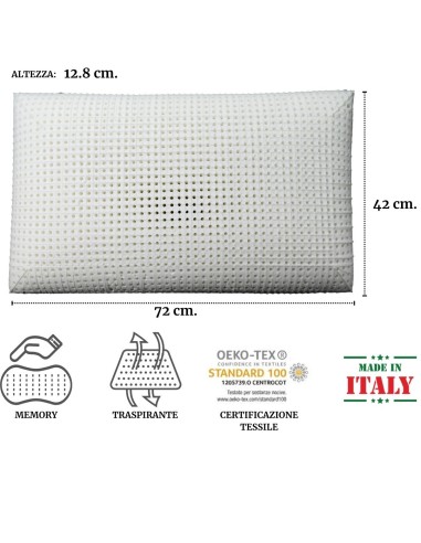 Anima guanciale Memory saponetta forata 42x72 cm.