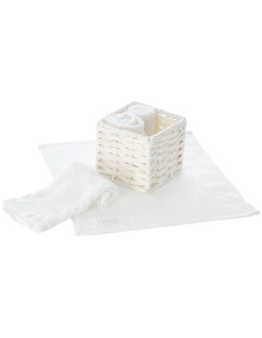 Lavette bagno con cestino in tessuto set 4 pz. ROSES