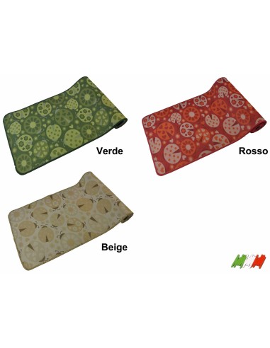 Coccinelle Liscio tapis de cuisine largeur 50 cm.