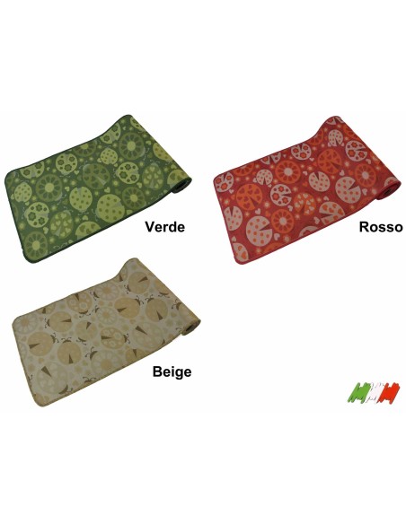 Coccinelle Liscio tapis de cuisine largeur 50 cm.