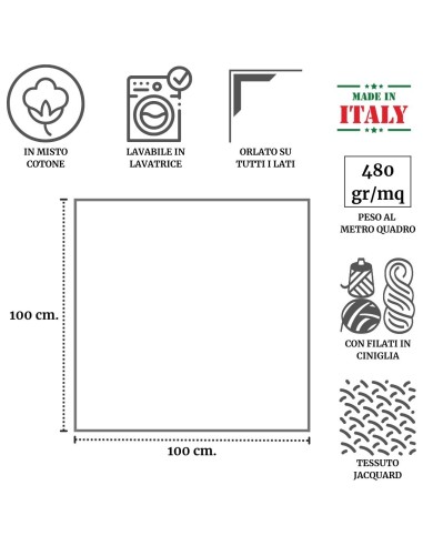 Tovaglietta centrotavola quadrata o runner tavolo PESCI