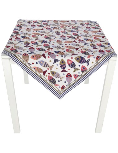 Mantel cuadrado central o camino de mesa PESCI