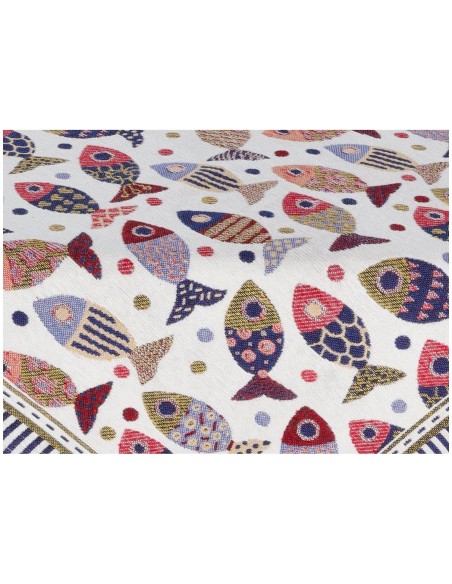 Plaquette carrée ou chemin de table PESCI