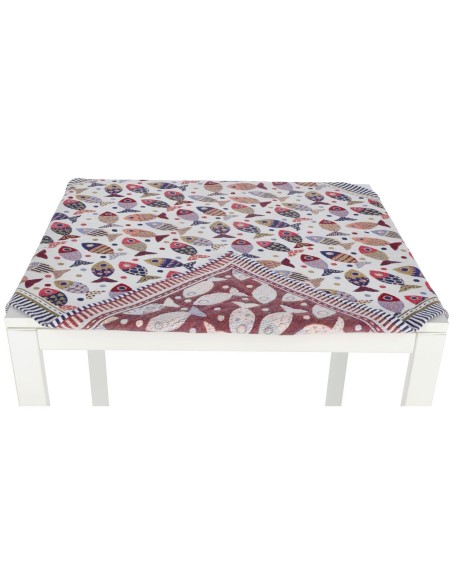 Plaquette carrée ou chemin de table PESCI