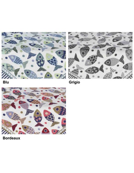 Plaquette carrée ou chemin de table PESCI