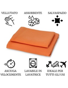 Microfibre serviettes paire 1 cm 40x60 e 1 cm 50x100 2