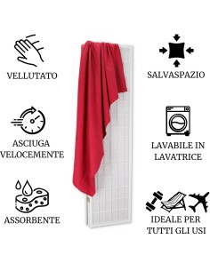 Bain serviette jument solide microfibre cm 95 x 175 2