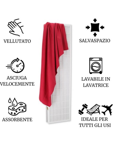 Baño toalla mar microfibra color sólido cm 95 x 175