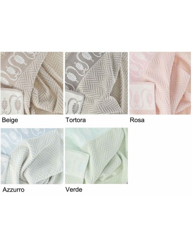 Paire de serviettes de toilette et bidet ANGELICA