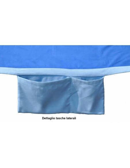 Comodo Mikrofaser-Handtuch für Liegestühle mit Seite Taschen 70 x 185 cm