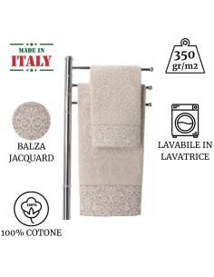 Coppia di asciugamani bagno in cotone CHIARA 2