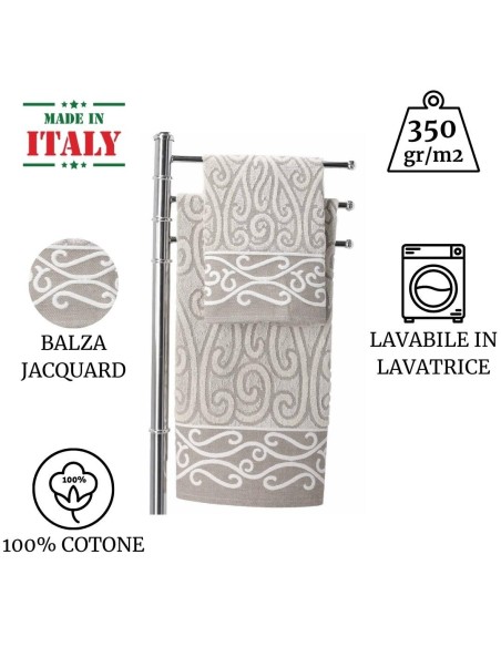 Paar Gesichts- und Gästehandtücher ARABESCO