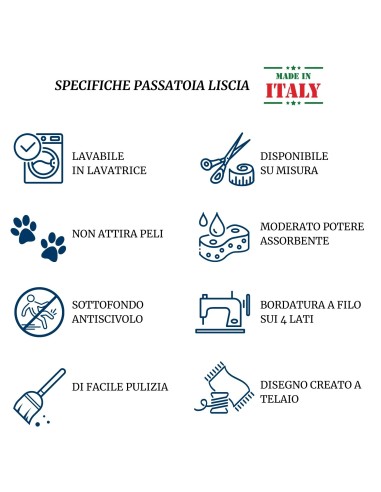 Tapis de cuisine antidérapant MAIOLICHE LISCIO