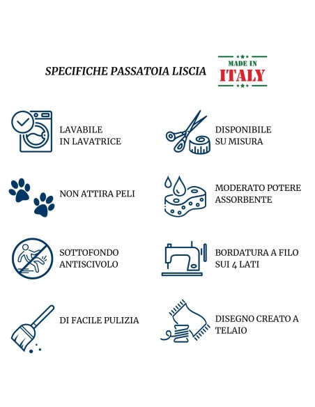 Alfombra de cocina antideslizante MAIOLICHE LISCIO