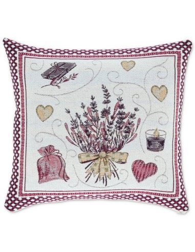 Chenille Kissenbezug für Sofa LAVANDA