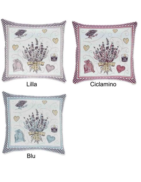 Chenille Kissenbezug für Sofa LAVANDA