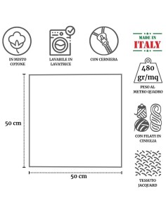 Fodera cuscino in ciniglia per divano GIRASOLE 2