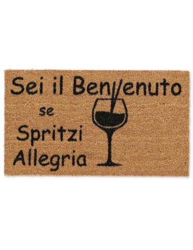 Rechteckige Fußmatte aus Kokosnuss cm. 40X70 ALLEGRO SPRITZ