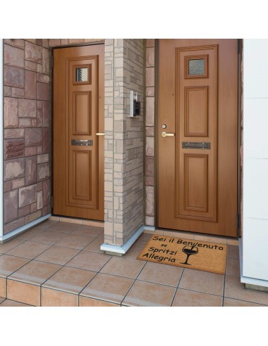 Paillasson rectangulaire en coco cm. 40X70 ALLEGRO SPRITZ